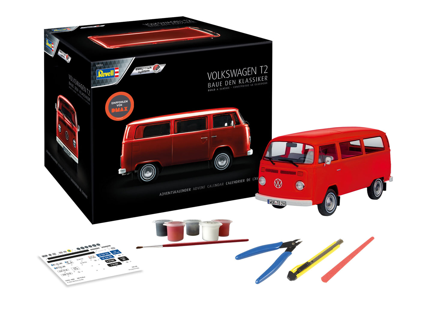 Revell 1034 Adventskalender VW T2 Bus im Maßstab 1:24