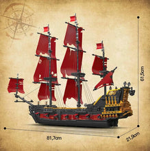 Laden Sie das Bild in den Galerie-Viewer, MouldKing 13109 - Queen Anna Red Piratenschiff