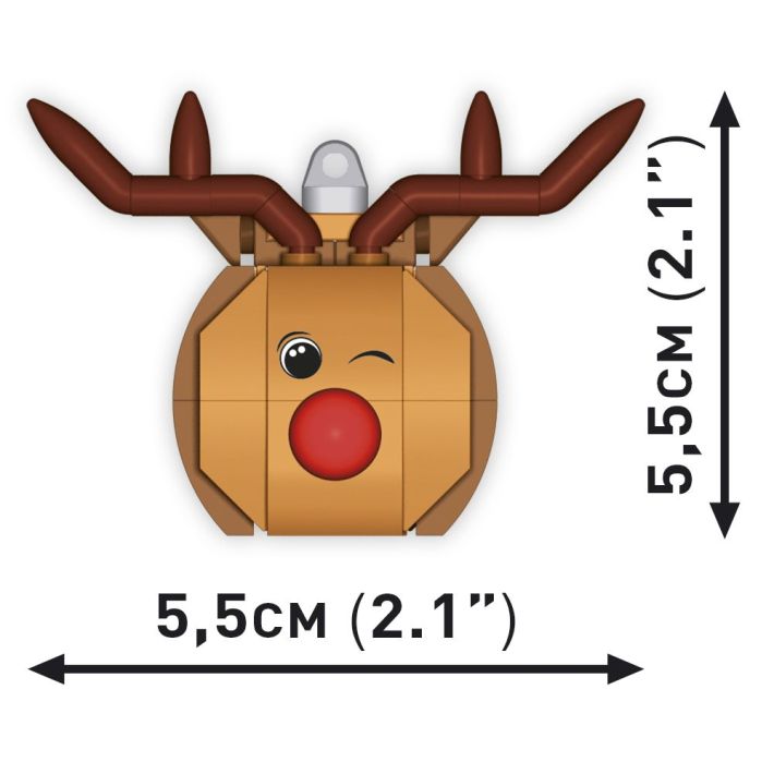 COBI 20014 - Christbaumschmuck Rentier mit der roten Nase