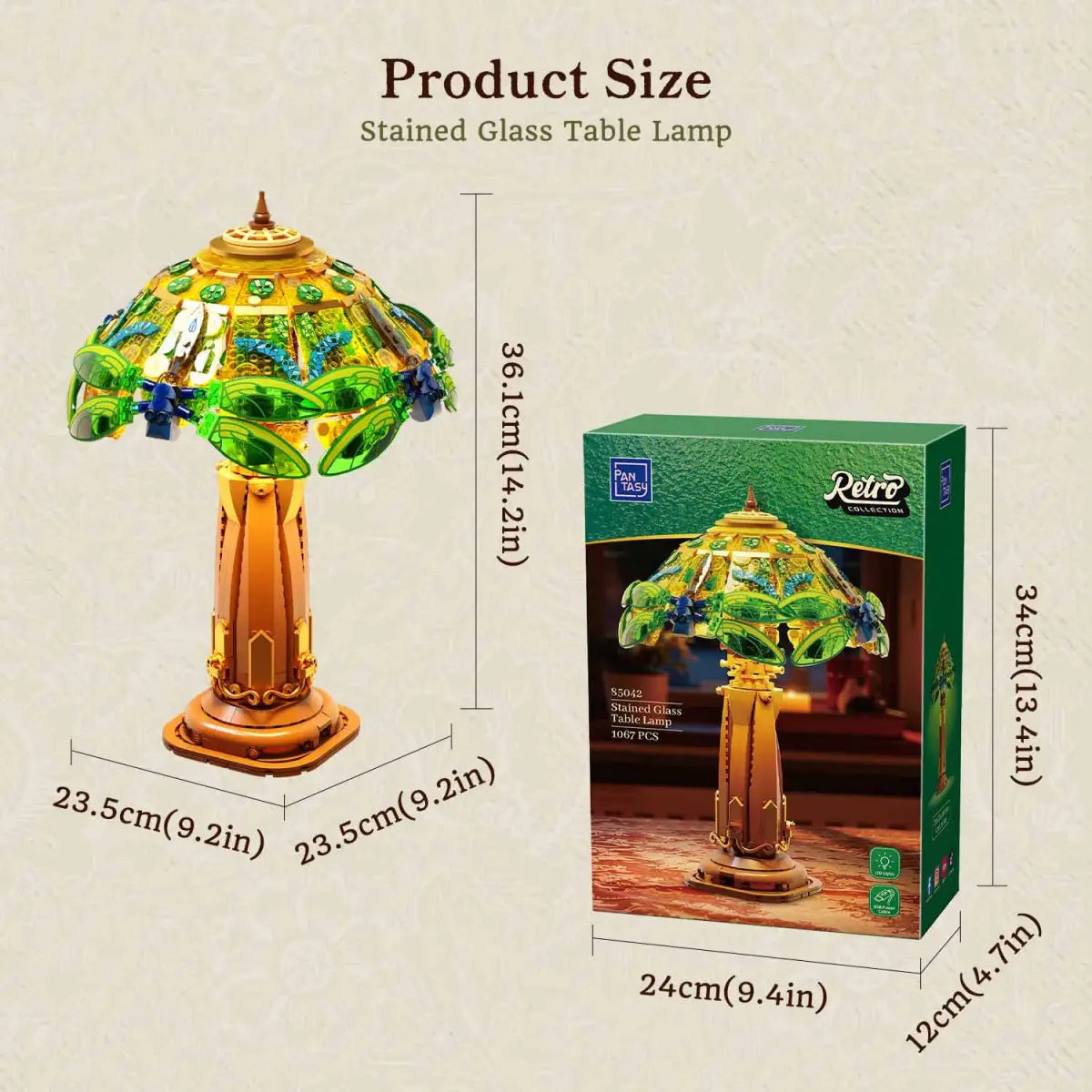 Pantasy 85042 - Stained Glass Table Lamp