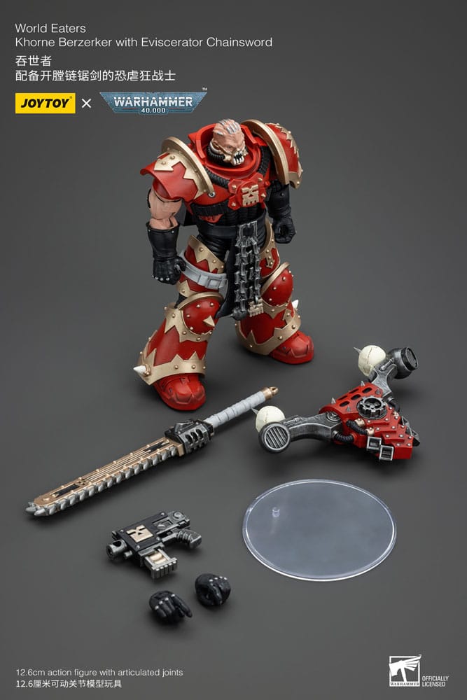 Warhammer 40k Actionfigur 1/18 World Eaters Khorne Berzerker with Eviscerator Chainsword