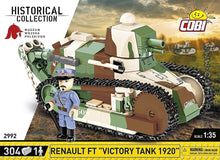 Laden Sie das Bild in den Galerie-Viewer, Cobi 2992 -  Panzer Renault FT "Victory Tank 1920"