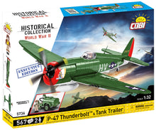 Laden Sie das Bild in den Galerie-Viewer, COBI 5736 - P-47 Thunderbolt & Tank Trailer  -Executive Edition-