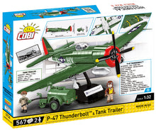 Laden Sie das Bild in den Galerie-Viewer, COBI 5736 - P-47 Thunderbolt & Tank Trailer  -Executive Edition-