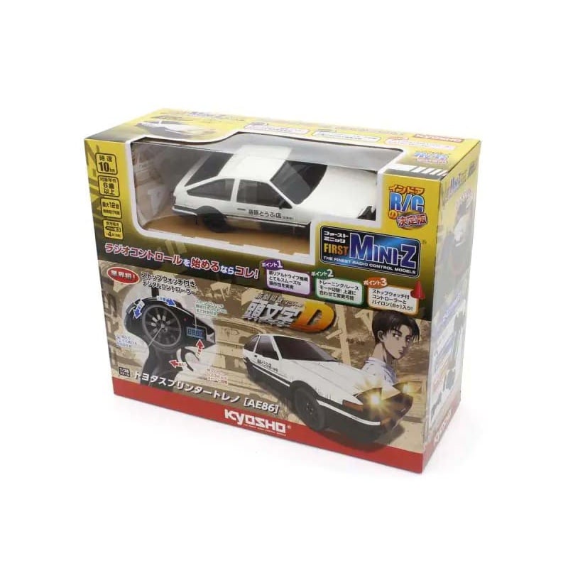 Kyosho First Mini-Z 1:28 Initial-D Toyota Sprinter Trueno AE86 WH/BK