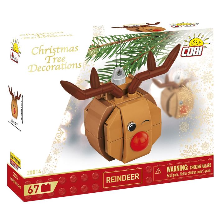COBI 20014 - Christbaumschmuck Rentier mit der roten Nase