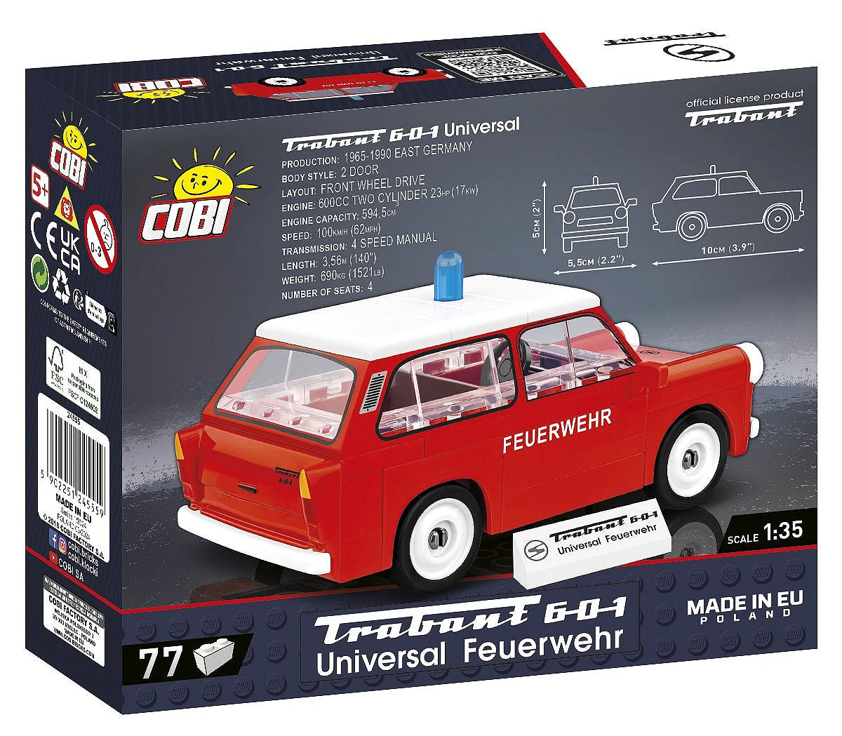 COBI 24555 - Trabant 601 Universal Feuerwehr