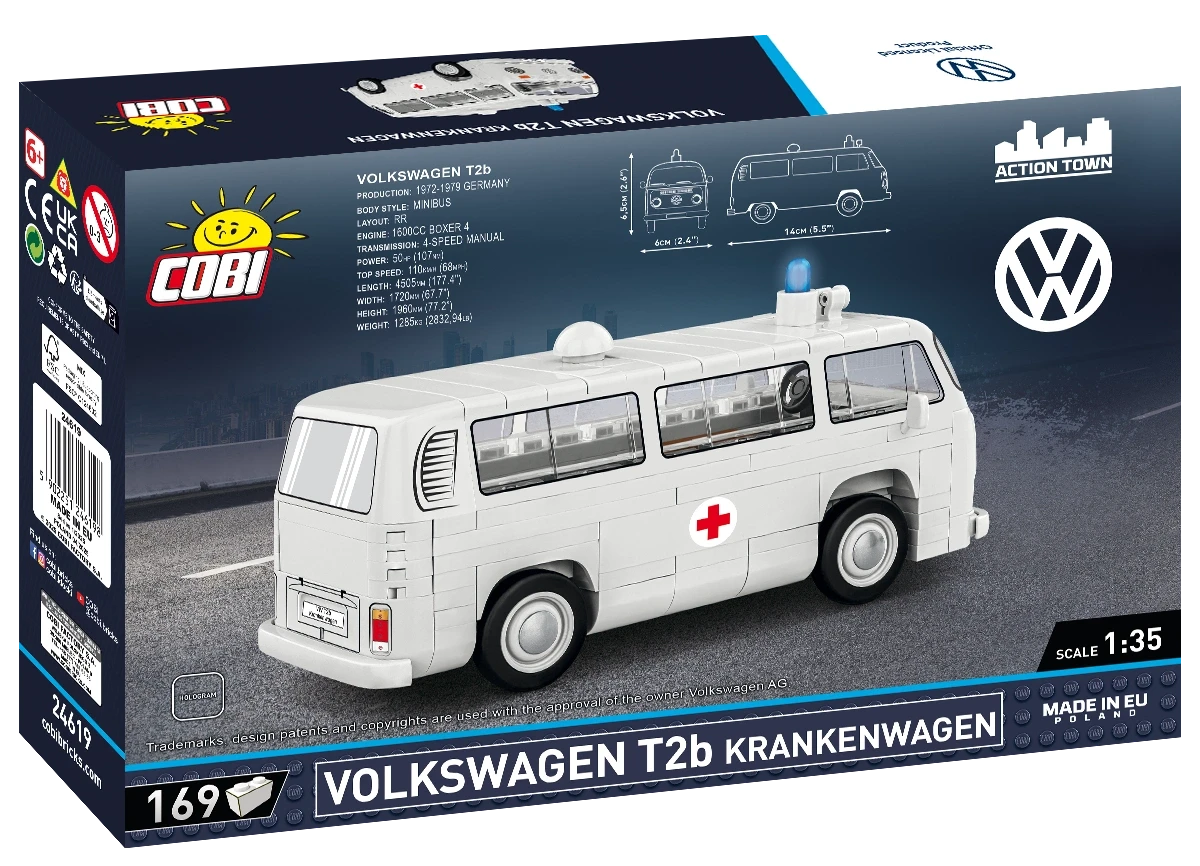 COBI 24619 -  Volkswagen T2b Krankenwagen