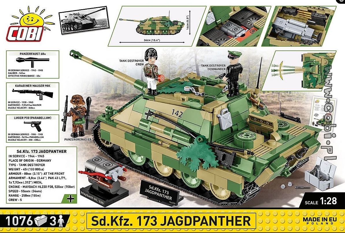 Cobi 2573 - Sd.Kfz.173 Jagdpanther- Limitierte Auflage