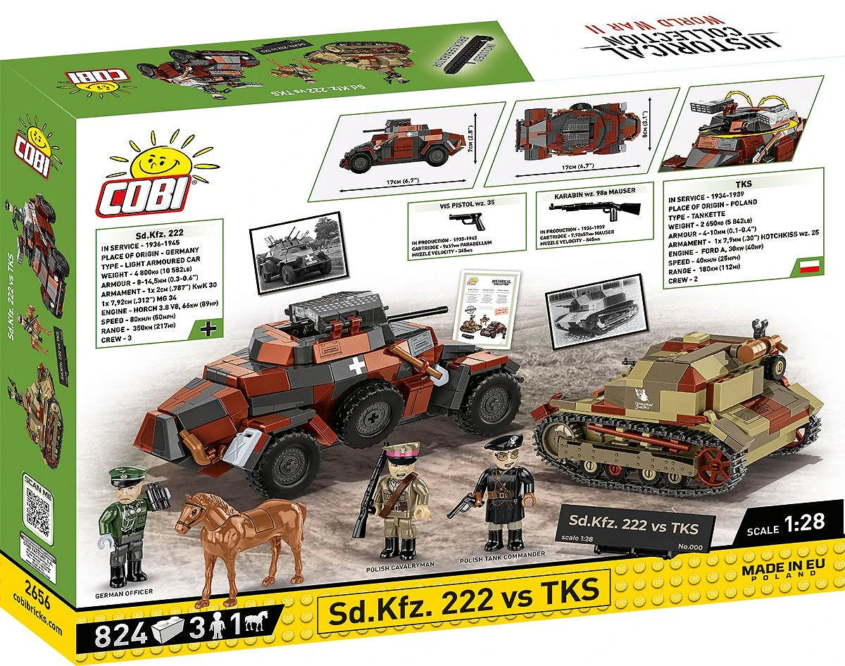 COBI 2656 - Sd.Kfz. 222 vs TKS (September 1939) - Limited Edition