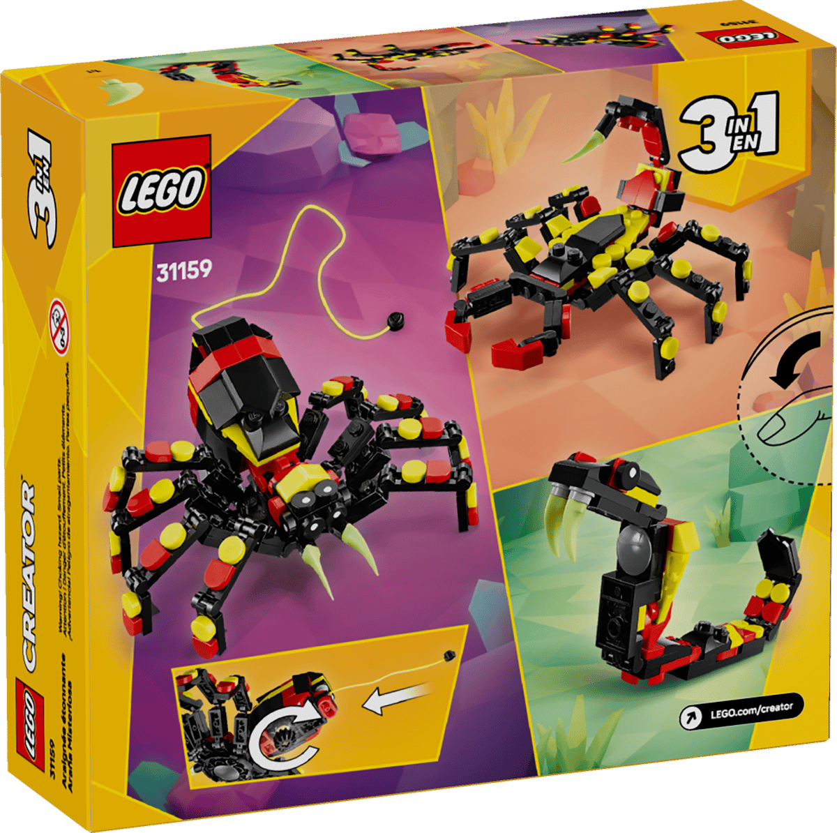 Lego 31159 - Wilde Tiere: Überraschungsspinne (Creator 3-in-1)