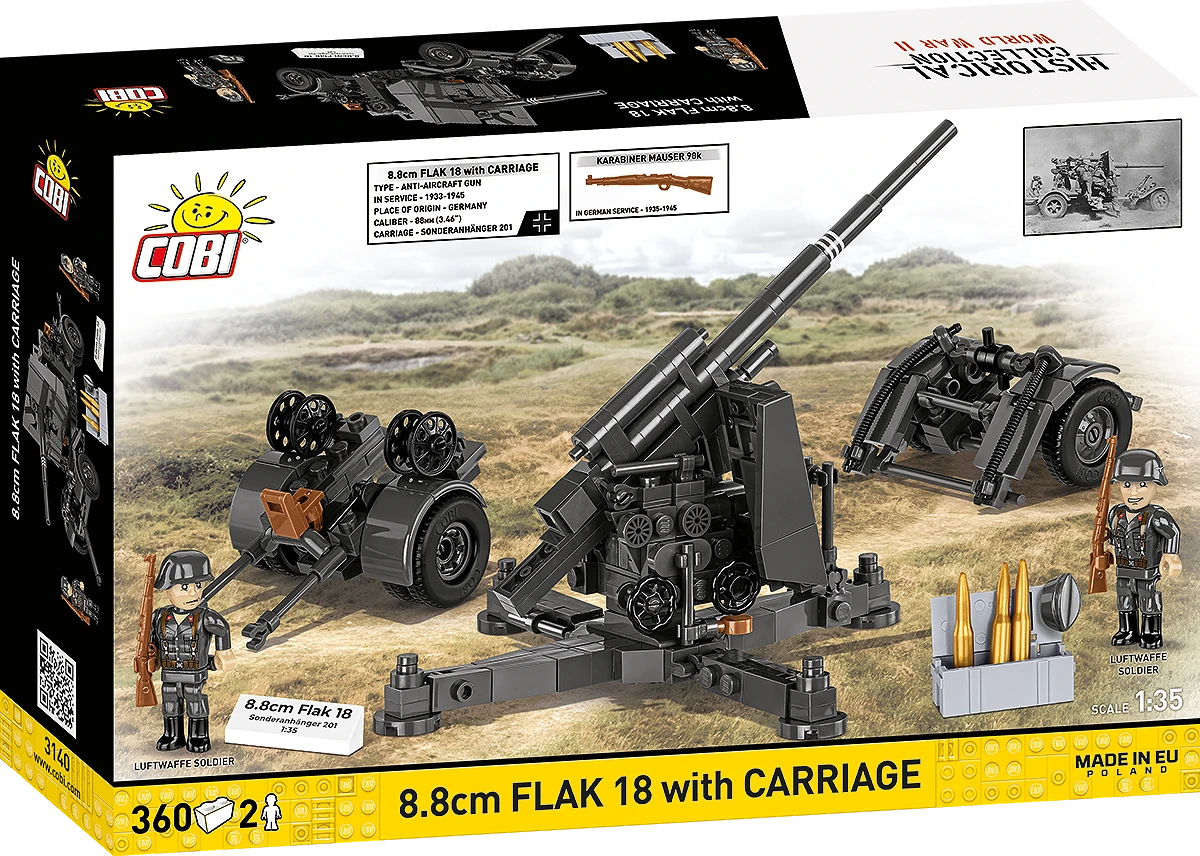COBI 3140 - 8.8 cm Flak 18 with Carriage
