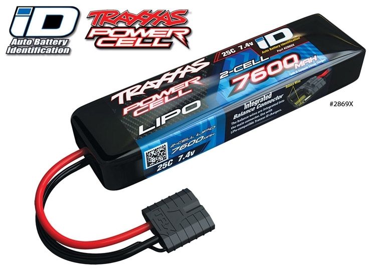 TRAXXAS Li-Po Battery 2S 7,4V 7600mAh 25C iD-connector