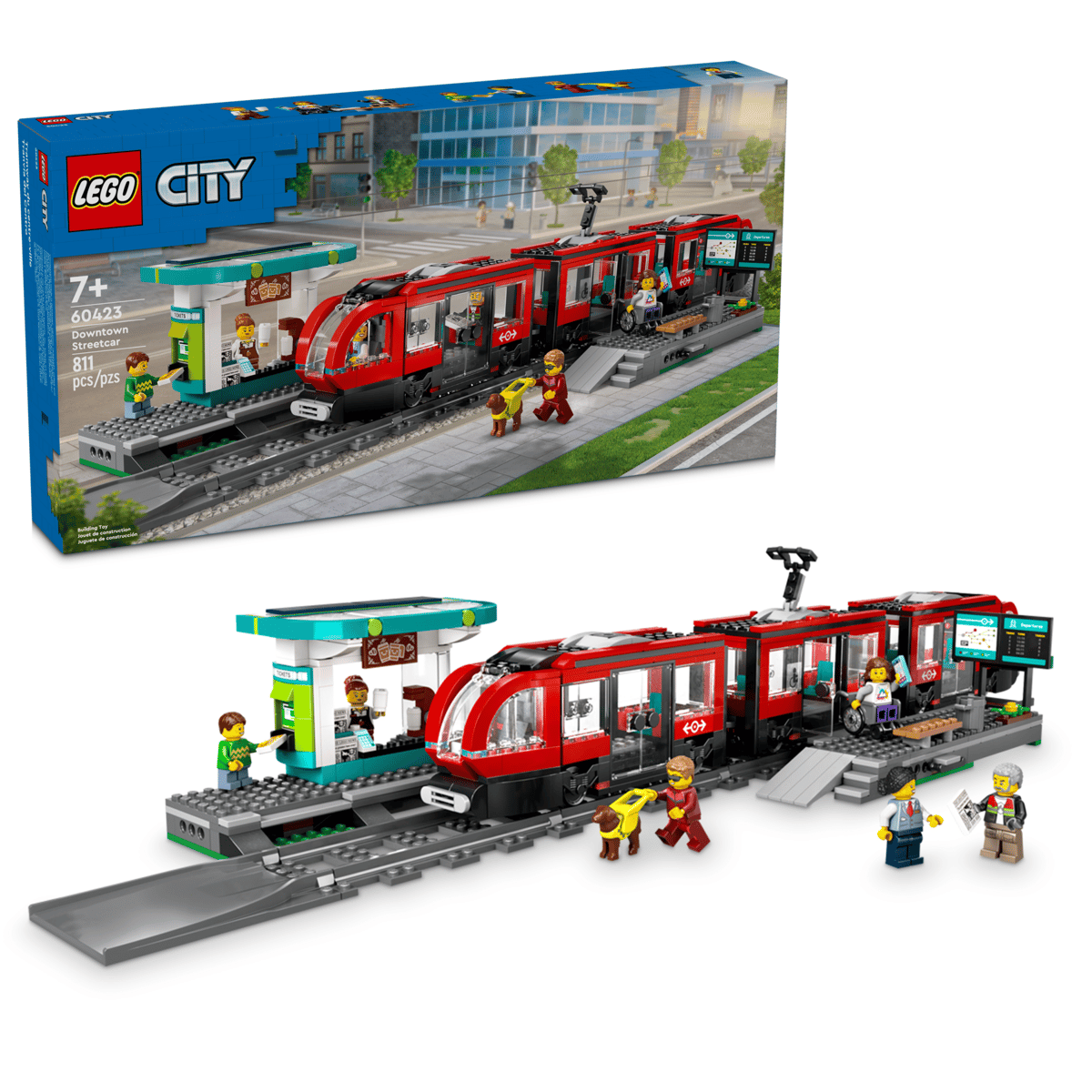 Lego 60423 - Straßenbahn mit Haltestelle