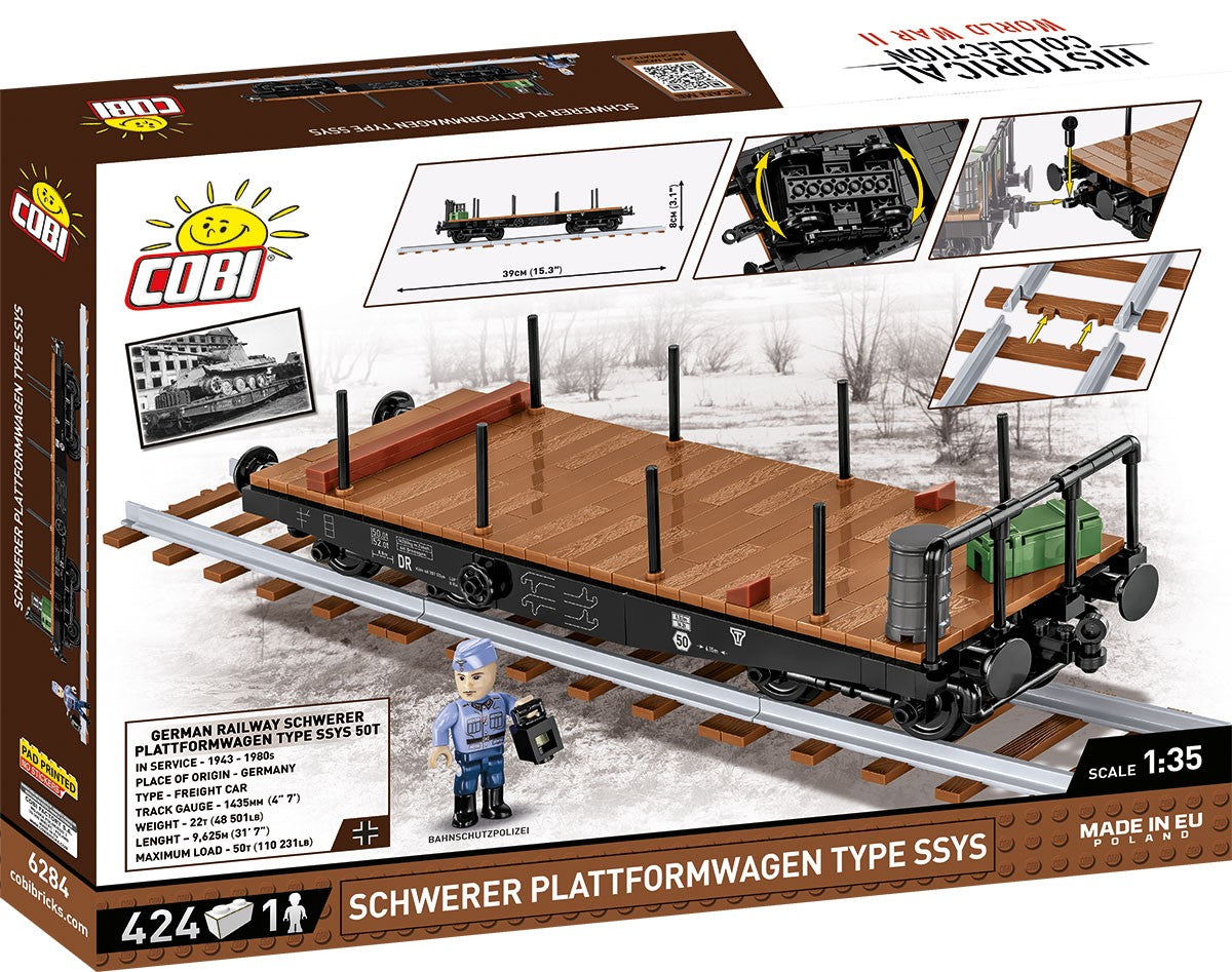 Cobi 6284 - Deutsche Eisenbahn Schwerer Plattformwagen Typ SSY