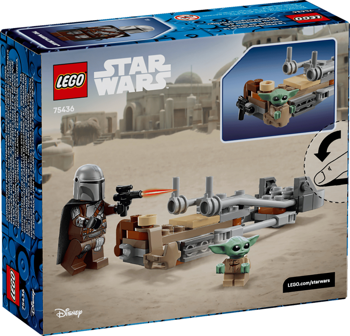 Lego 75436 - Der Mandalorianer und Grogu auf ihrem Speeder Bike™