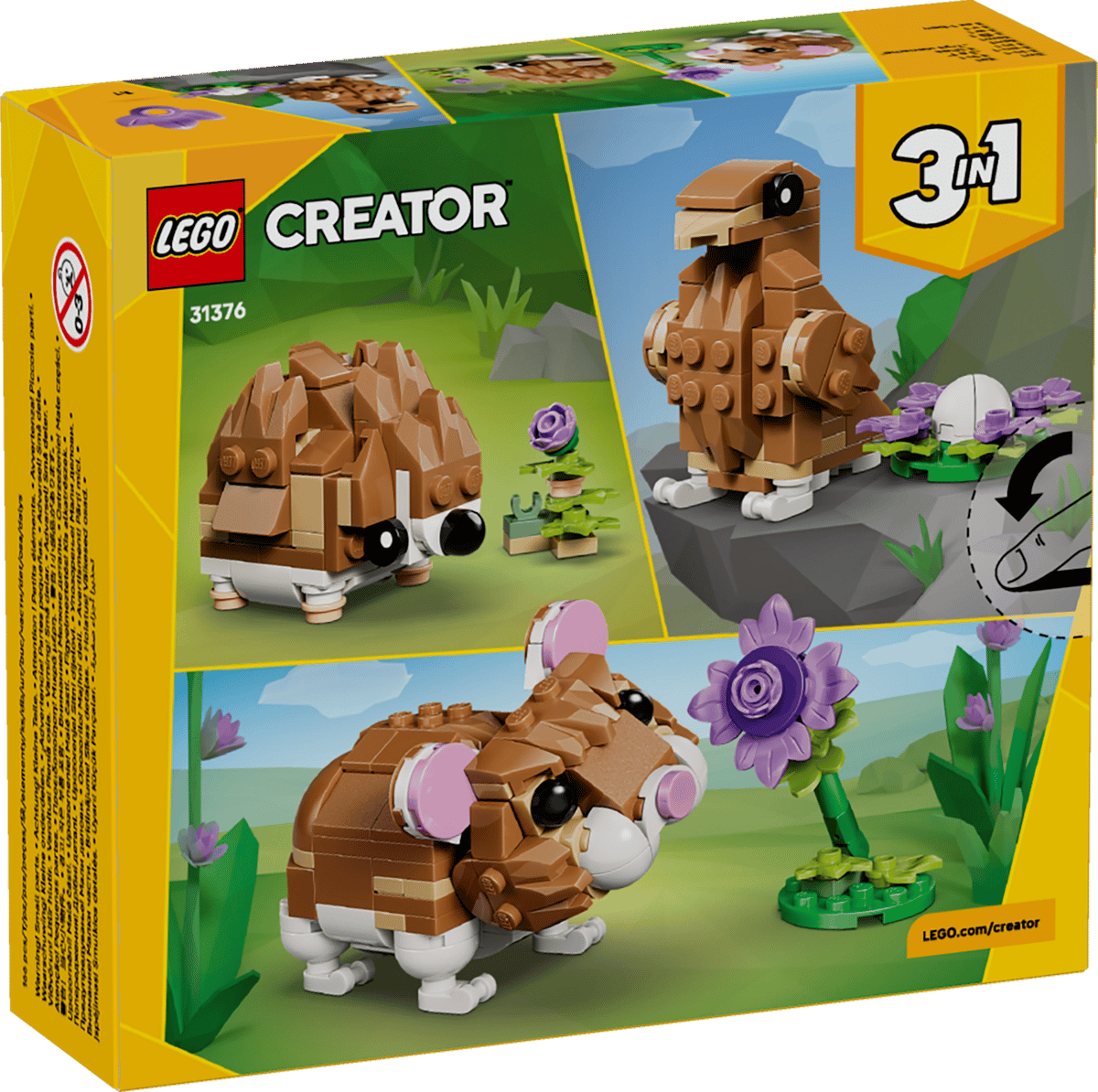 Lego 31376 - Niedlicher Hamster mit Blume (Creator 3-in-1)