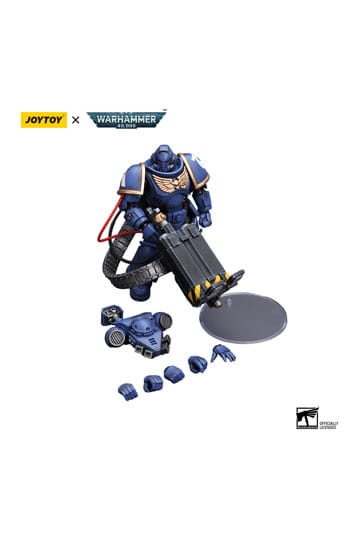 Warhammer 40k Actionfigur 1/18 Ultramarines Desolation Marine with Castellan Launcher (Superkrak) 12 cm