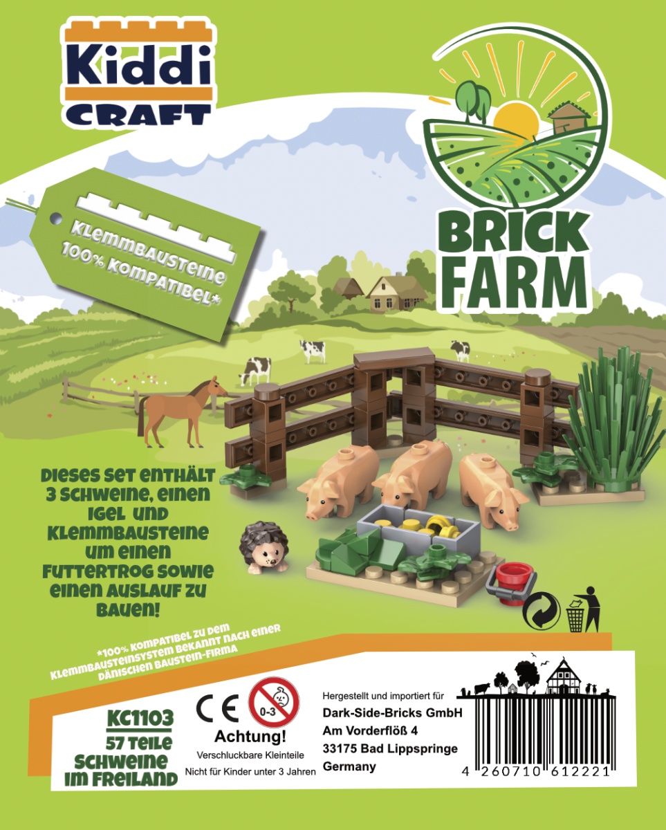 Kiddicraft - KC1103 - Schweine im Freiland