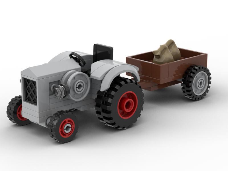 Kiddicraft - KC1109 - Kleiner Trecker mit Anhänger