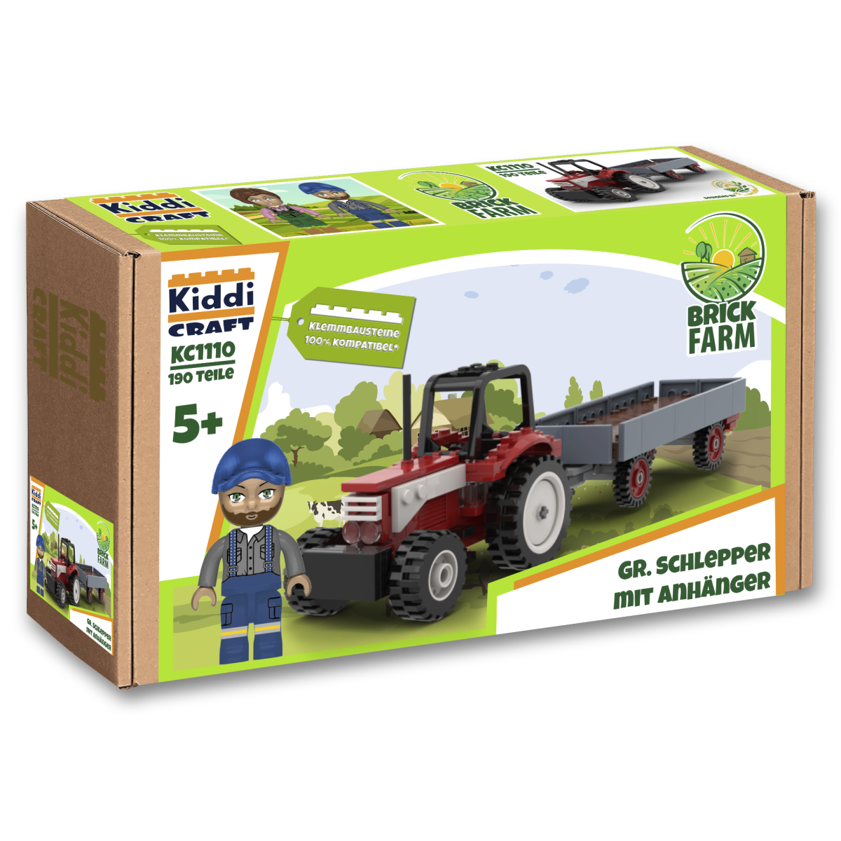 Kiddicraft - KC1110 - Großer Schlepper mit Anhänger