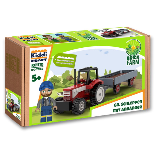 Kiddicraft - KC1110 - Großer Schlepper mit Anhänger