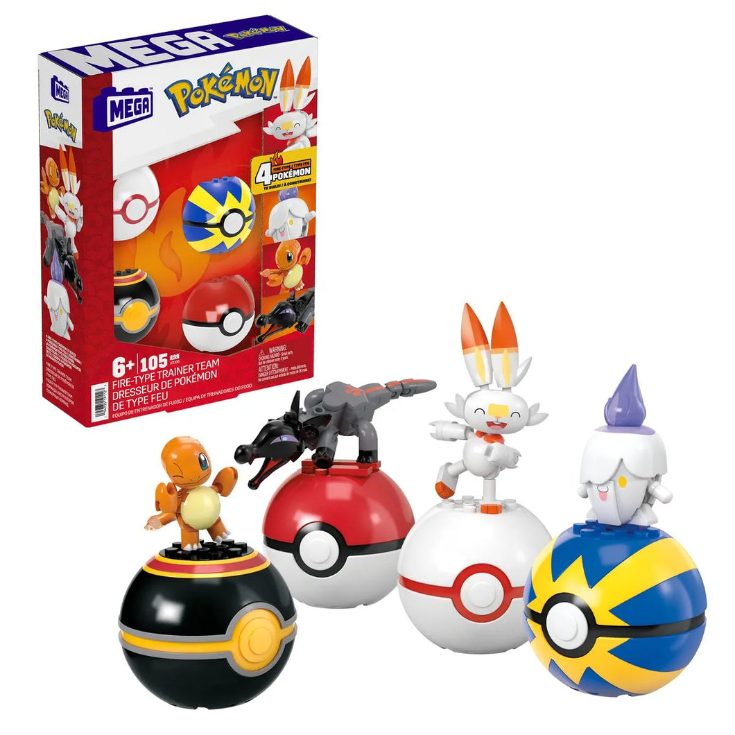 MEGA Pokemon Fire Type Trainer Team