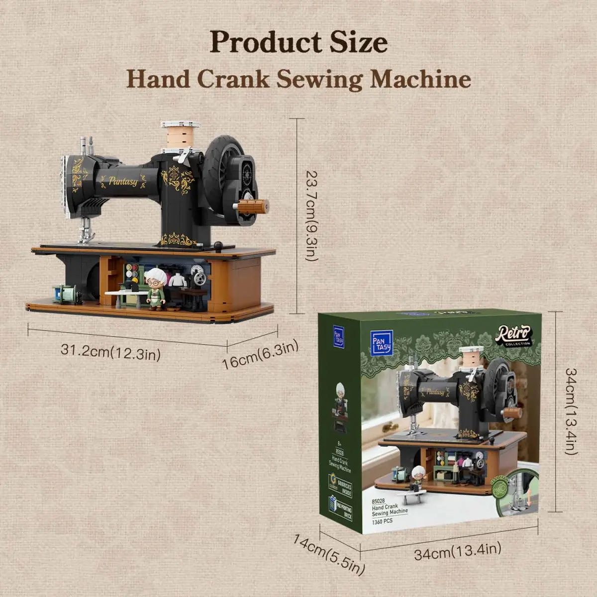 Pantasy 85028 - Hand Crank Sewing Machine