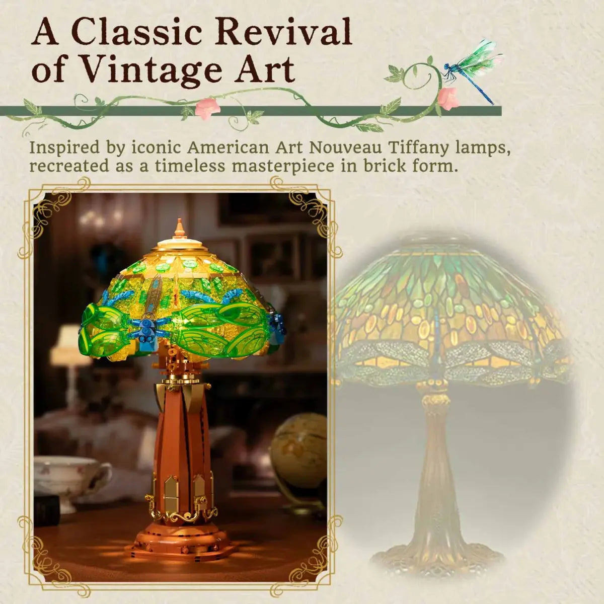 Pantasy 85042 - Stained Glass Table Lamp