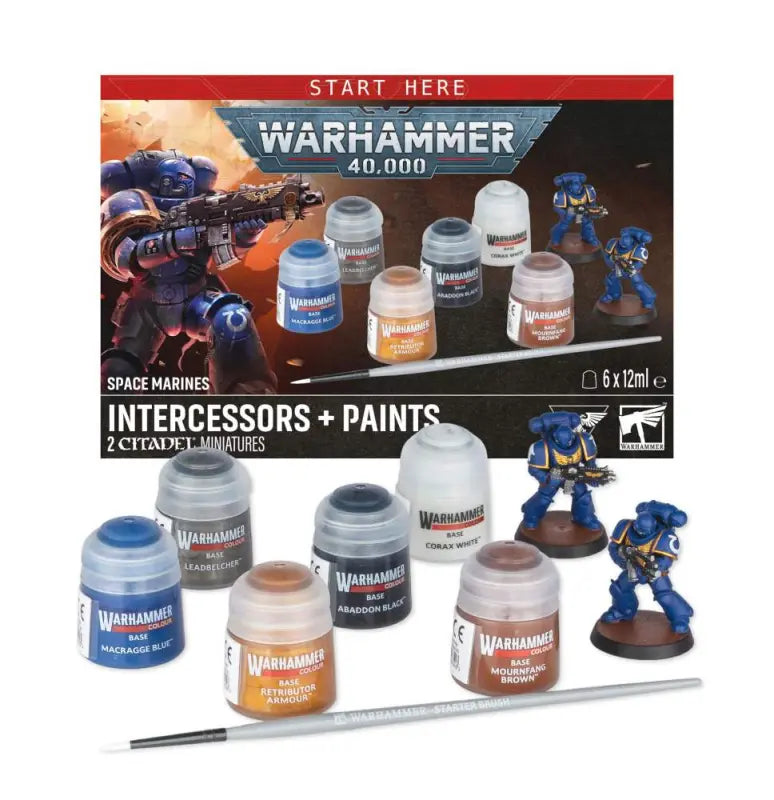 Warhammer 40K - Space Marines: Intercessors + Farben
