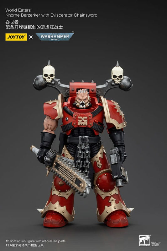 Warhammer 40k Actionfigur 1/18 World Eaters Khorne Berzerker with Eviscerator Chainsword