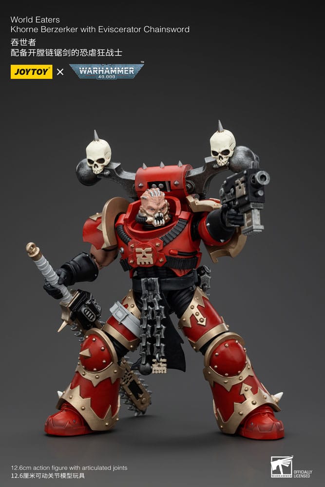Warhammer 40k Actionfigur 1/18 World Eaters Khorne Berzerker with Eviscerator Chainsword
