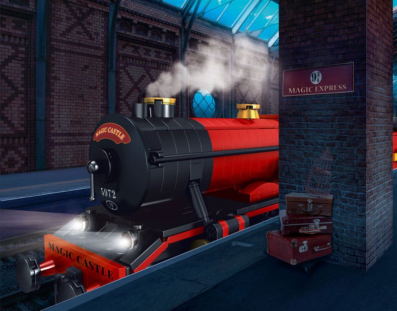 Mould King 12010 - Magische Dampflokomotive