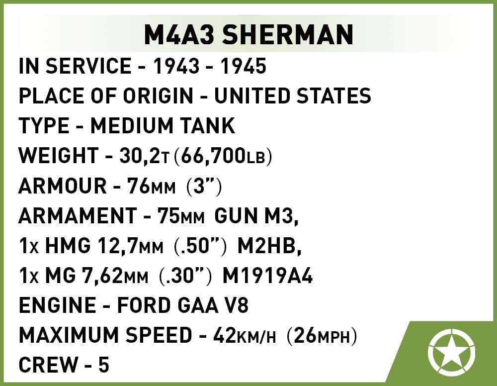 Cobi 2570 - M4A3 Sherman