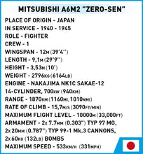 Laden Sie das Bild in den Galerie-Viewer, Cobi 5729 - Mitsubishi A6M2 &quot;Zero-Sen&quot;
