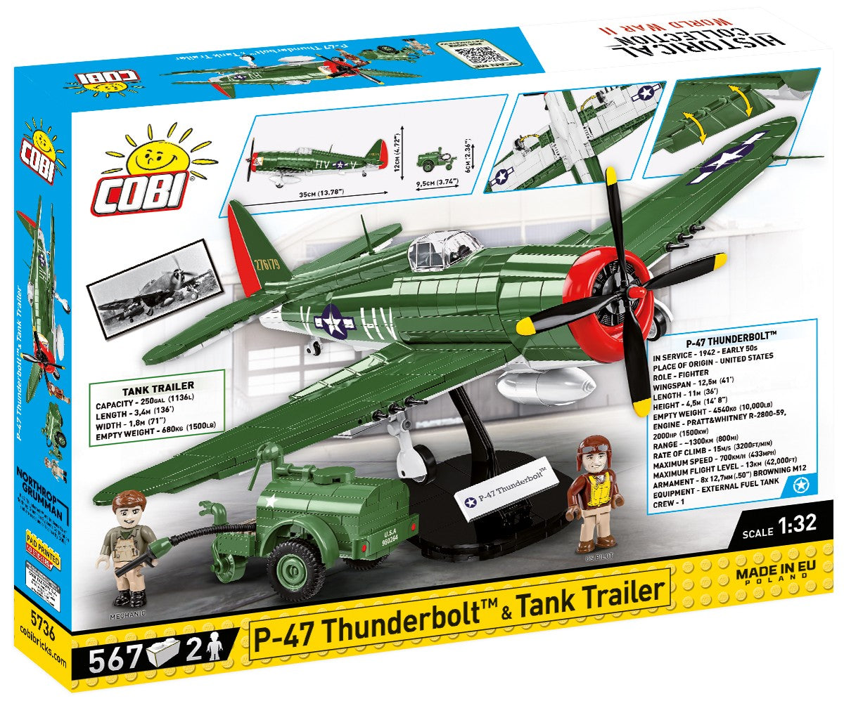 COBI 5736 - P-47 Thunderbolt & Tank Trailer  -Executive Edition-