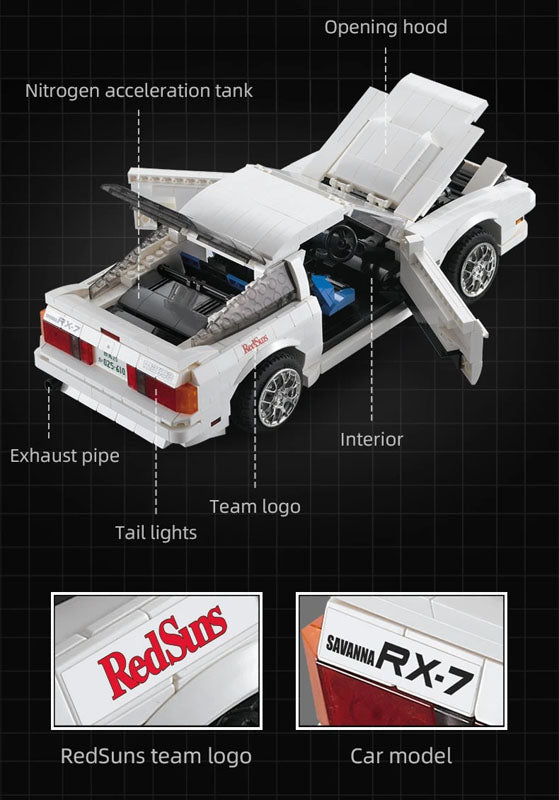 Cada C61022W - Initial D Mazda FC3S RX-7 weiß