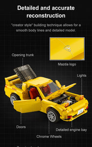 Cada C61023W - Mazda FD3S RX-7 gelb (1655 Teile)