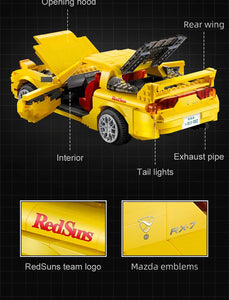 Cada C61023W - Mazda FD3S RX-7 gelb (1655 Teile)