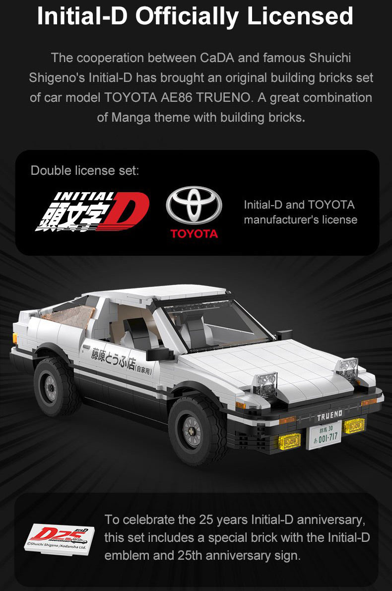 Cada C61024W - Initial-D Toyota AE86 Trueno (1324 Teile)