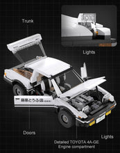 Laden Sie das Bild in den Galerie-Viewer, Cada C61024W - Initial-D Toyota AE86 Trueno (1324 Teile)
