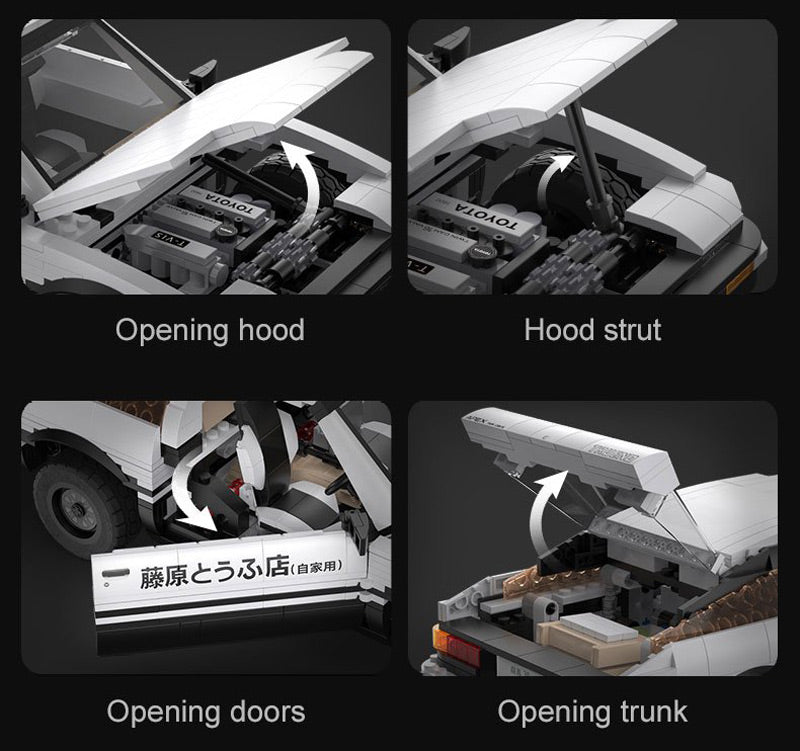 Cada C61024W - Initial-D Toyota AE86 Trueno (1324 Teile)