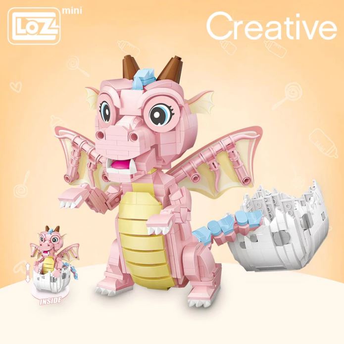 LOZ 1122 - Rosa Drachen Baby