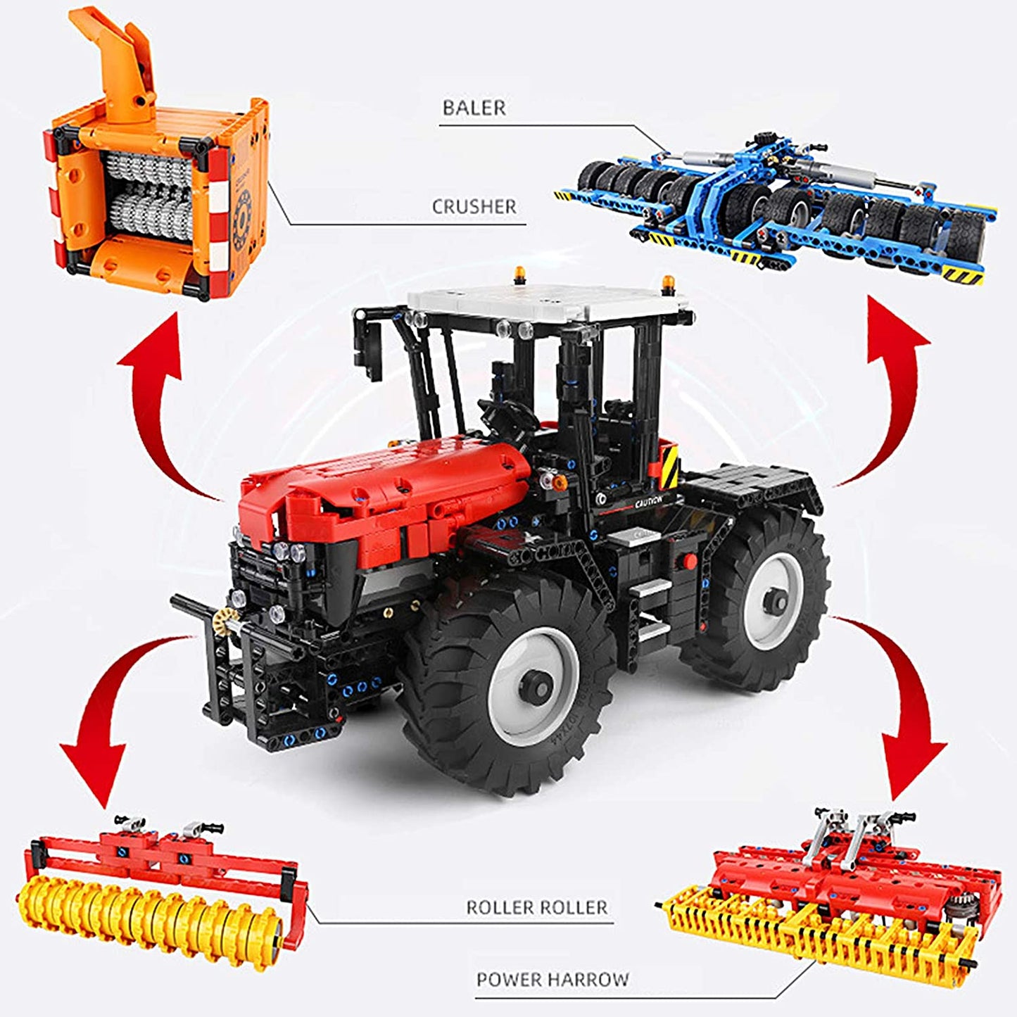Mould King 17020 Traktor rot