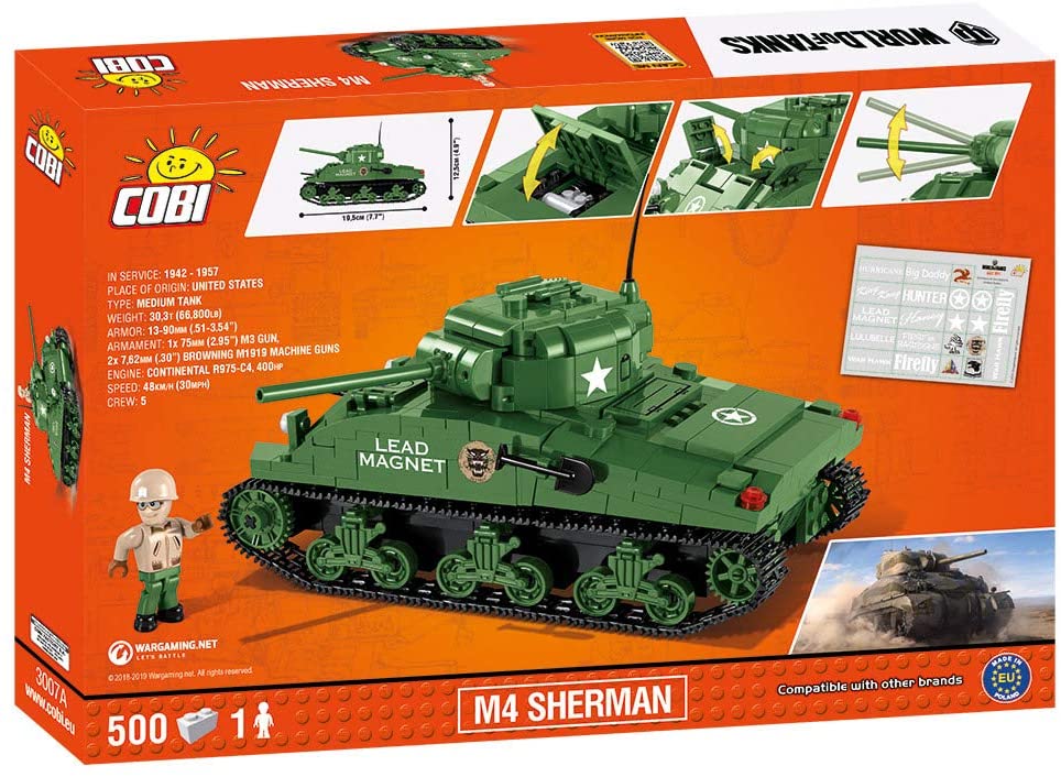 COBI 3007A - M4 Sherman World of Tanks
